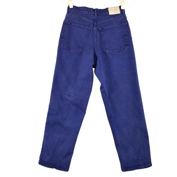EVERLANE The Way-High Jean Women 28 Purple/Blue Straight Organic Preppy Gorpcore - Picture 2 of 9